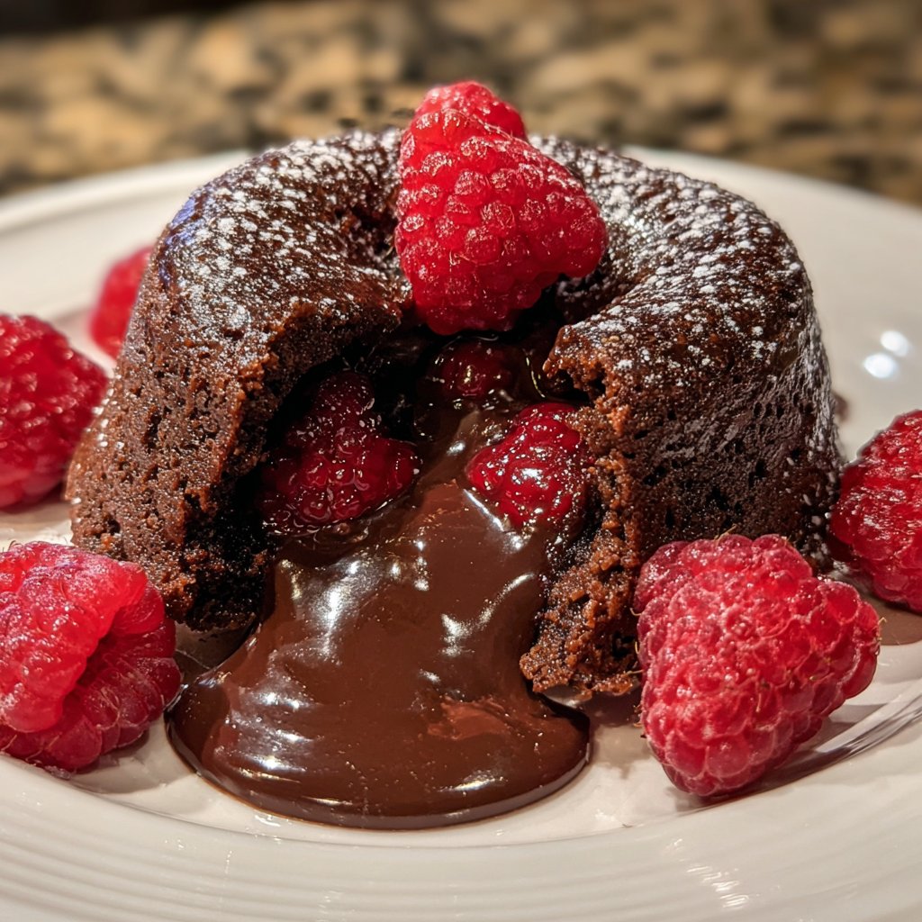 Chocolate Raspberry Lava Cakes
