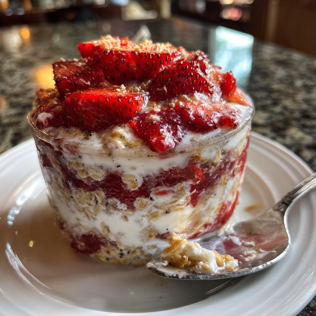 Overnight Oats With Strawberries