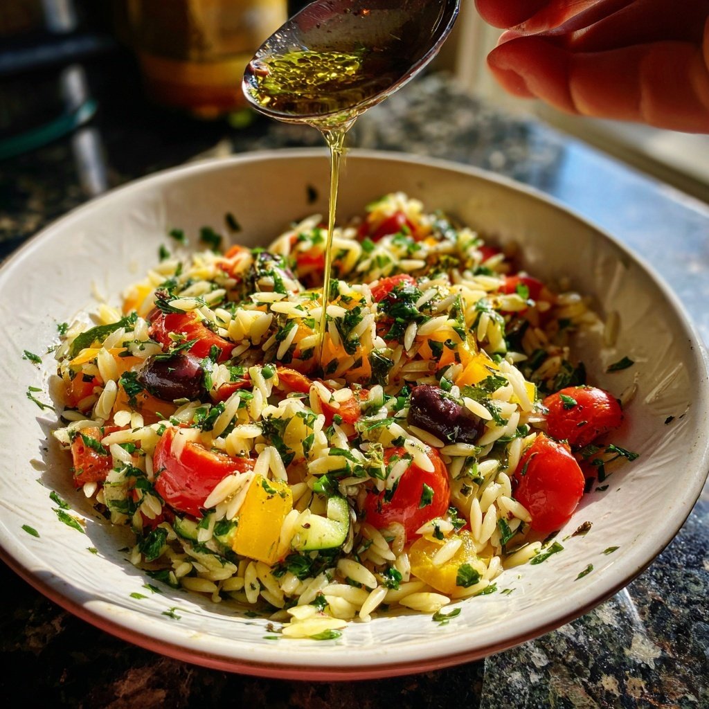 Mediterranean Orzo Salad With Herbs