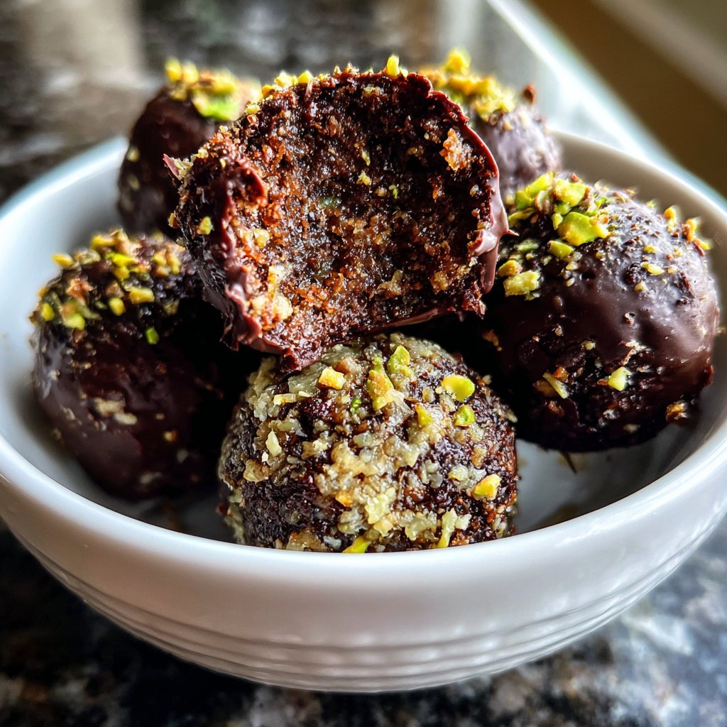 Chocolate Pistachio Coconut Bites