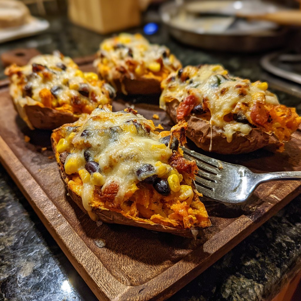 Valentine Dinner Stuffed Sweet Potatoes