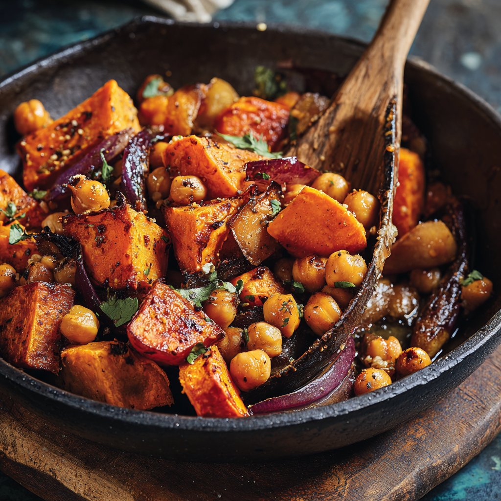 Roasted Sweet Potato Chickpea Medley