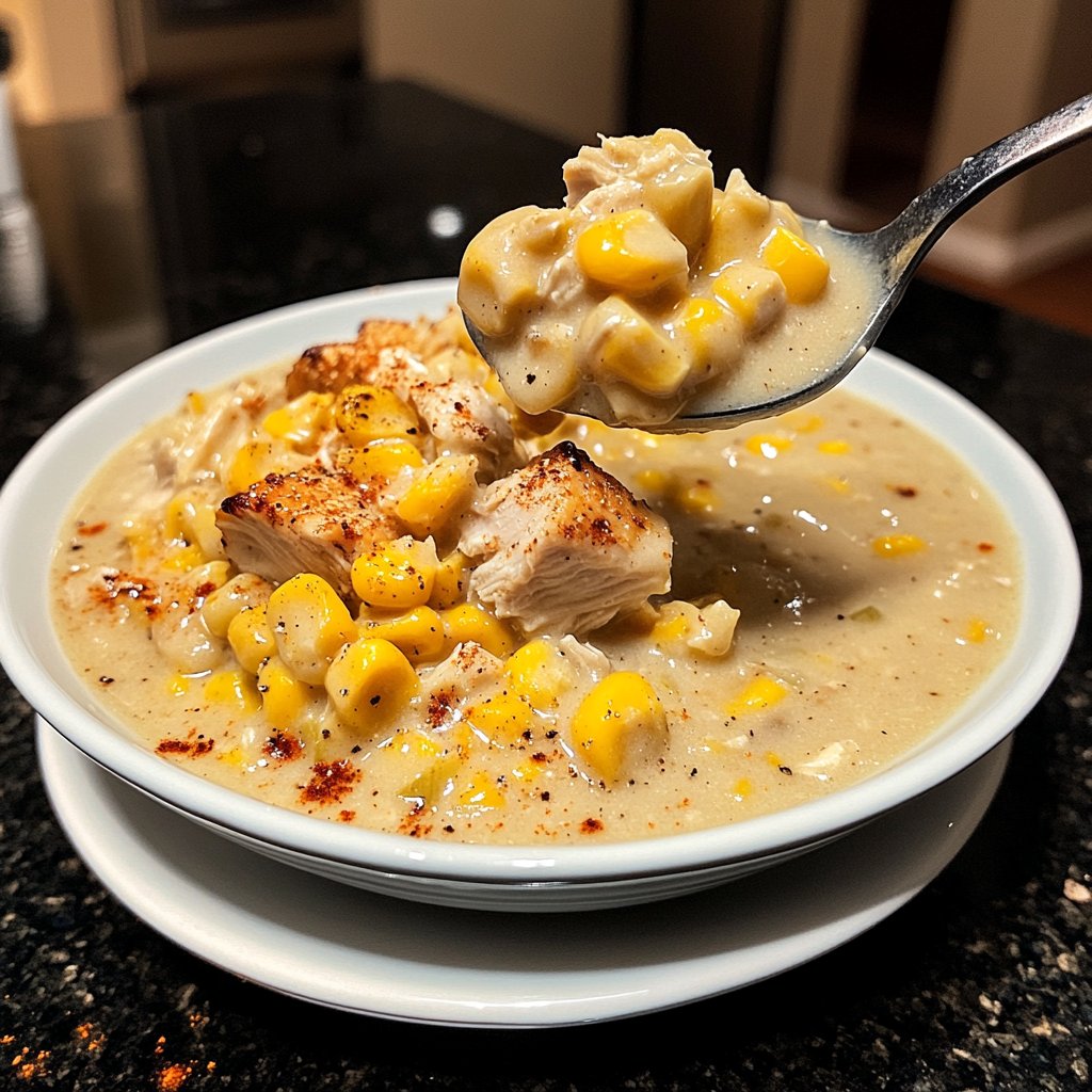 Cozy Crockpot Chicken and Corn Chowder