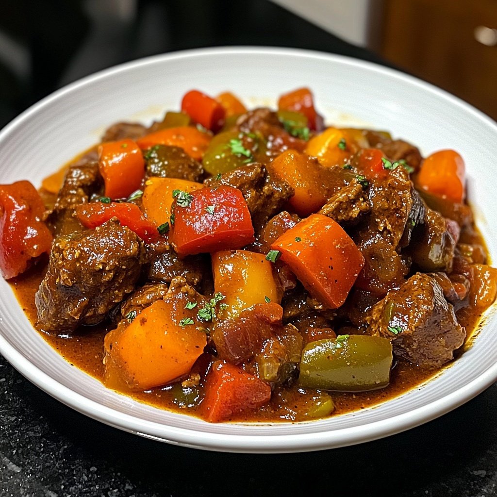 Jamaican Beef Stew With Rice