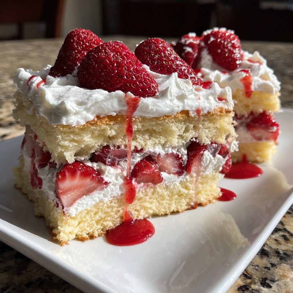 Strawberry Shortcake Sheet Cake
