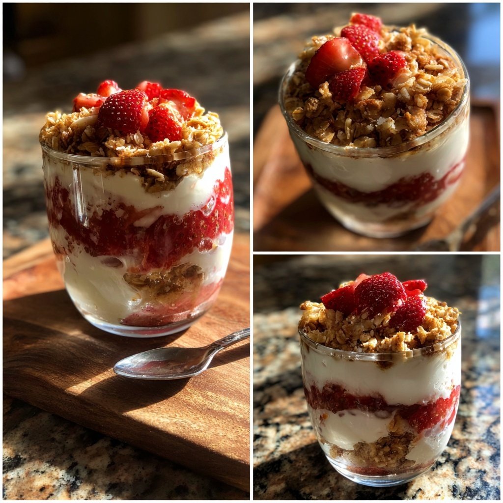 Strawberry Oat Yogurt Breakfast Cups