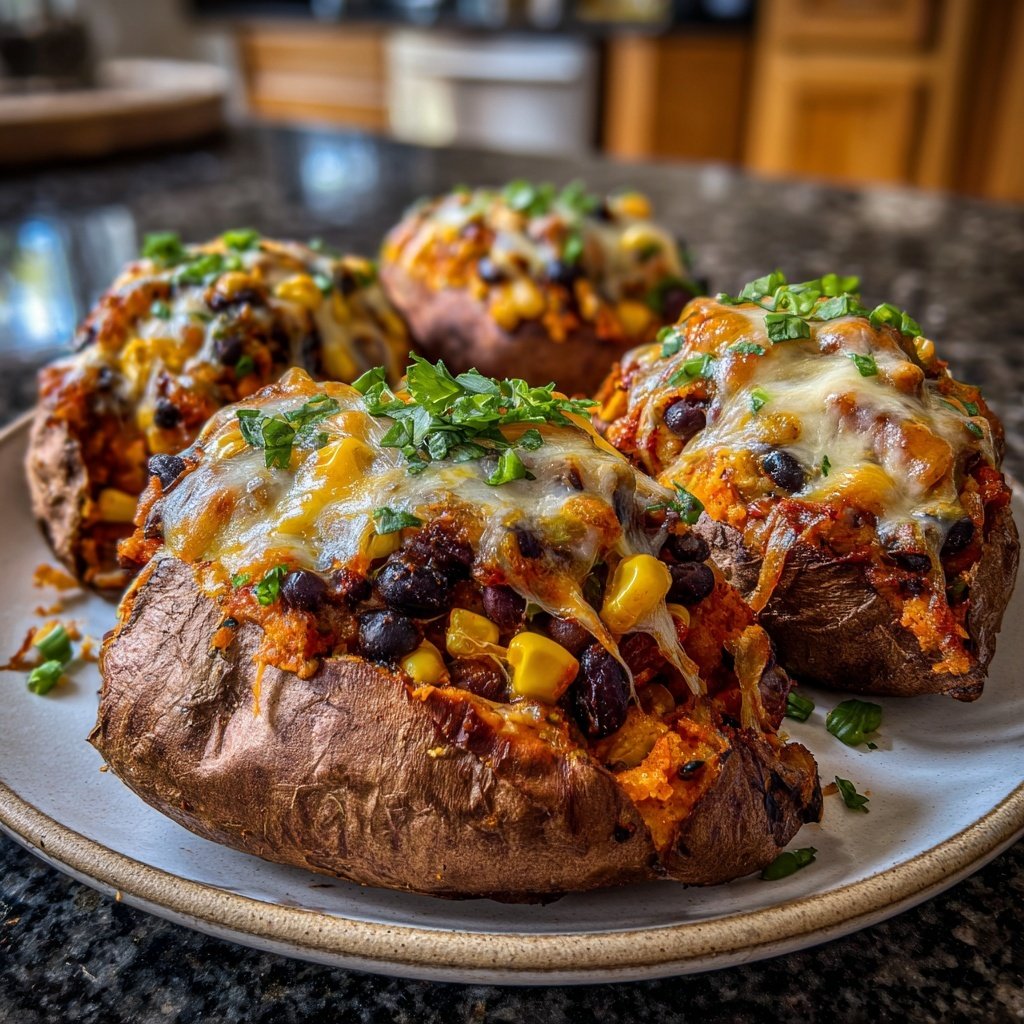 Easy Taco Stuffed Sweet Potatoes