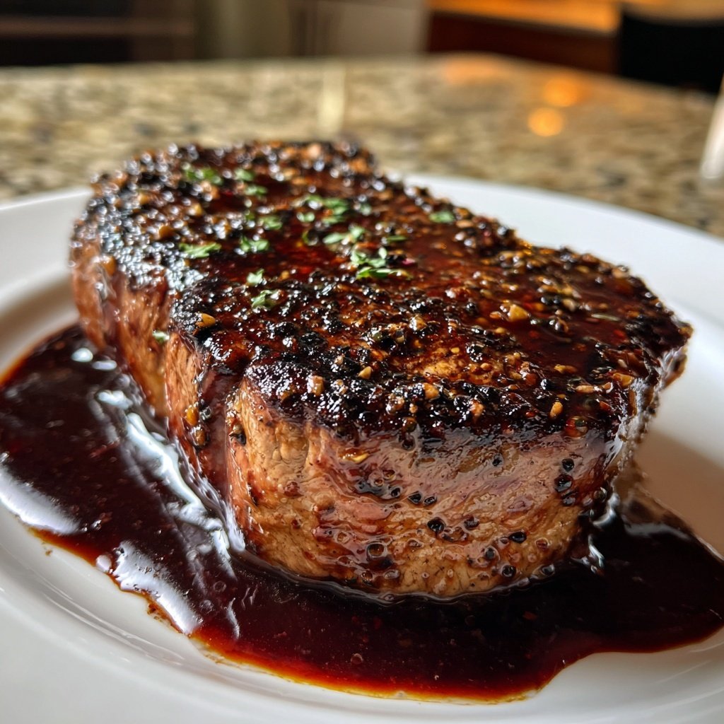 Romantic Filet Mignon with Red Wine Sauce