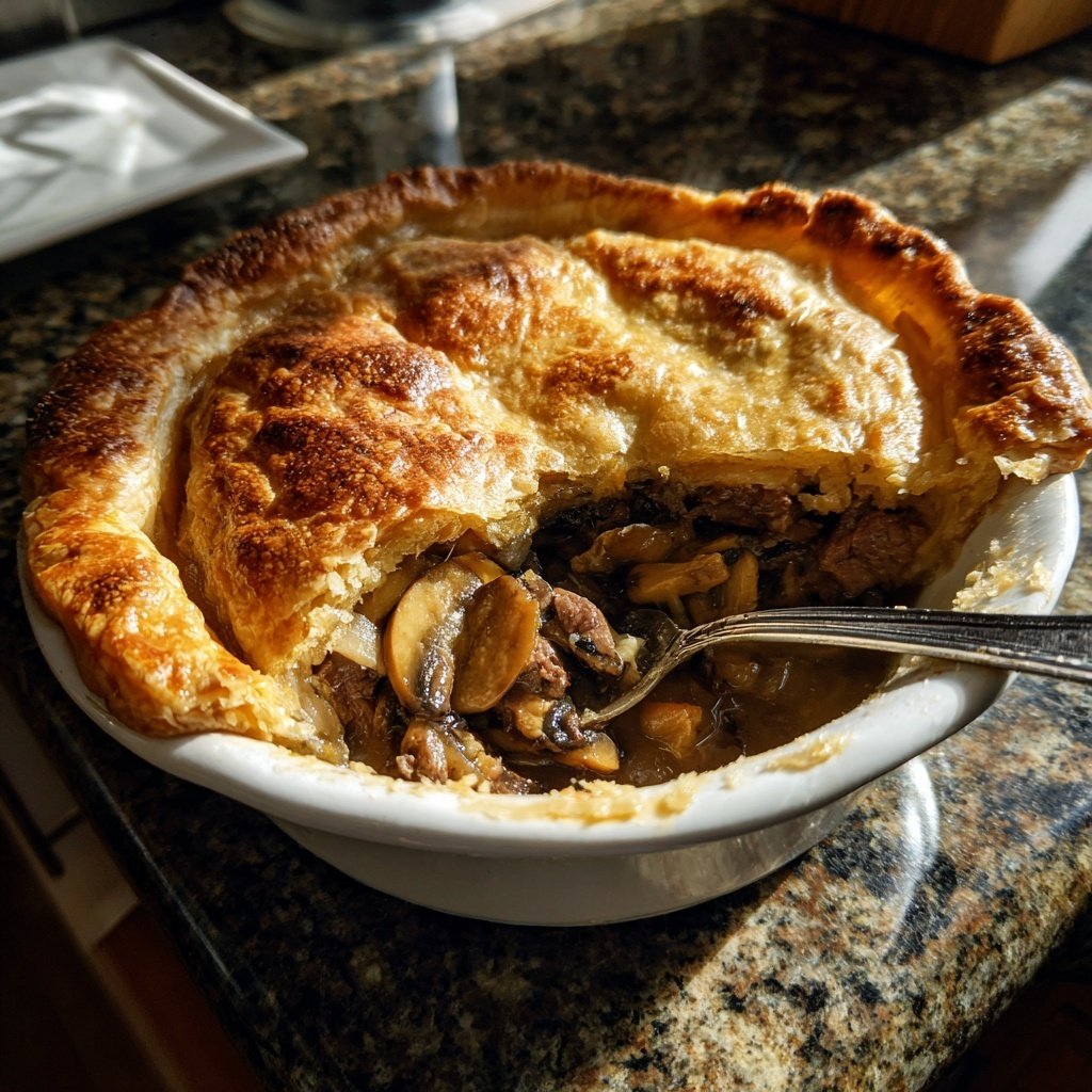 Comfort Food Beef and Mushroom Pot Pie
