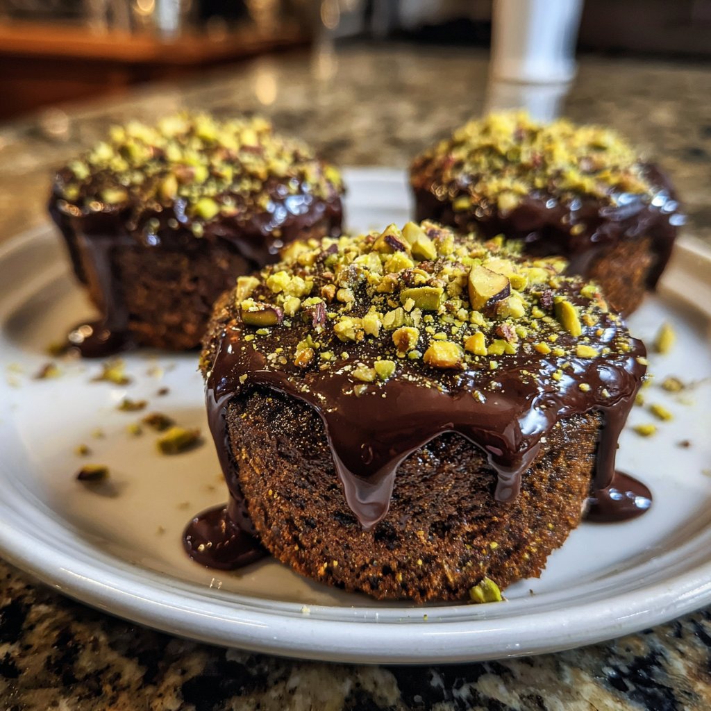 Chocolate Pistachio Cupcakes