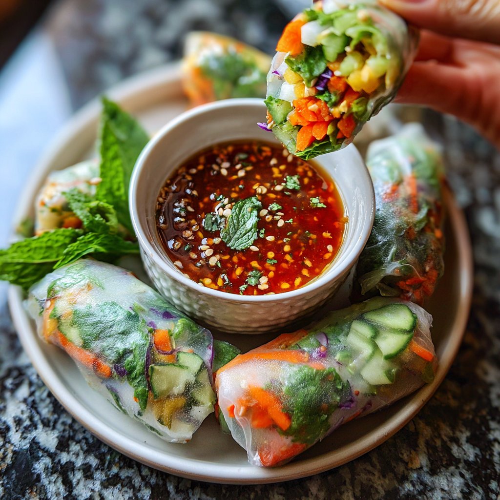 Super Bowl Veggie Spring Rolls