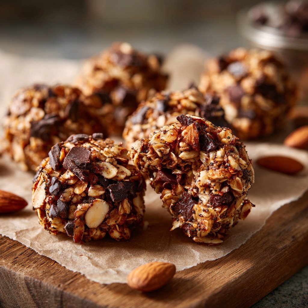 Chocolate Almond Coconut Granola Bites