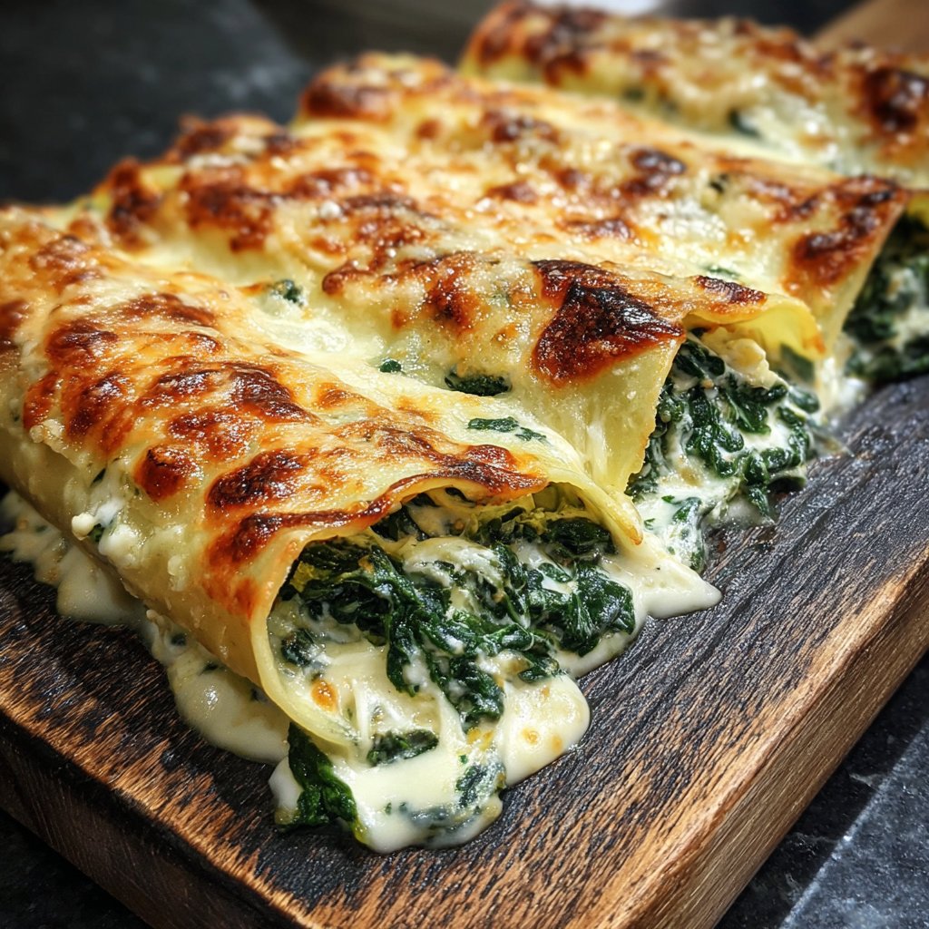 Sunday Spinach Ricotta Cannelloni