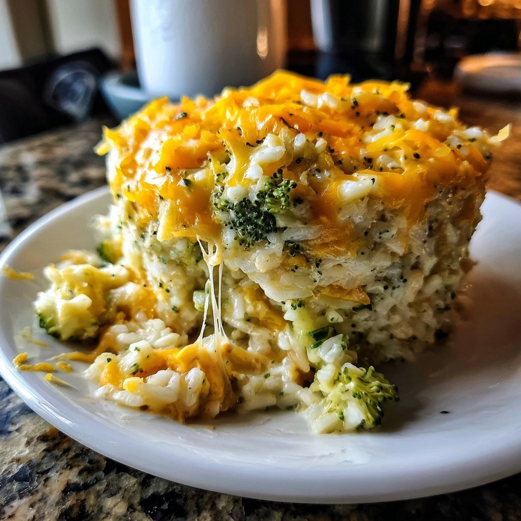 Creamy Broccoli Cheddar Rice