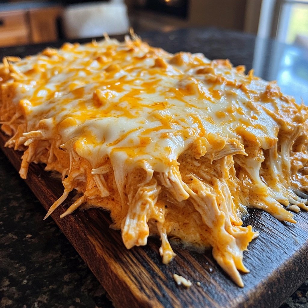 Healthy Crockpot Buffalo Chicken Dip