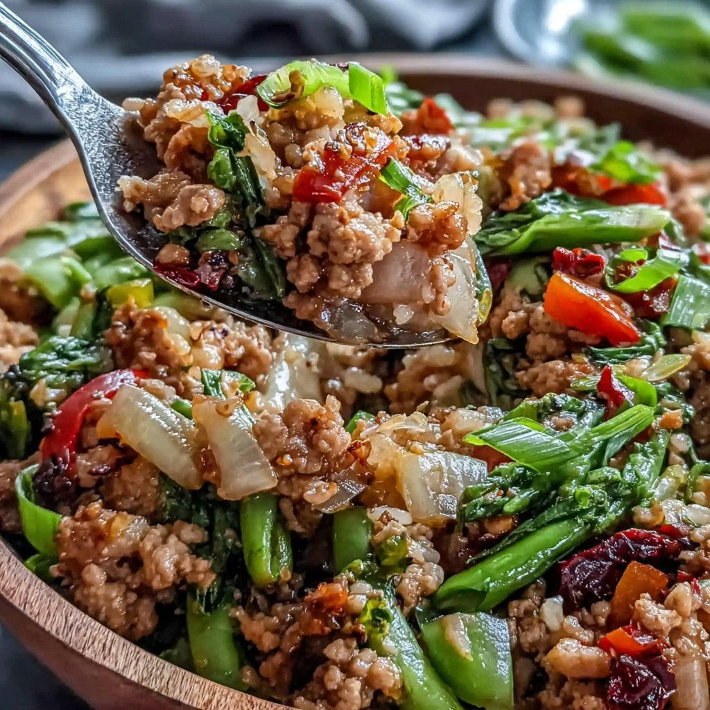 Ground Chicken Stir Fry With Vegetables