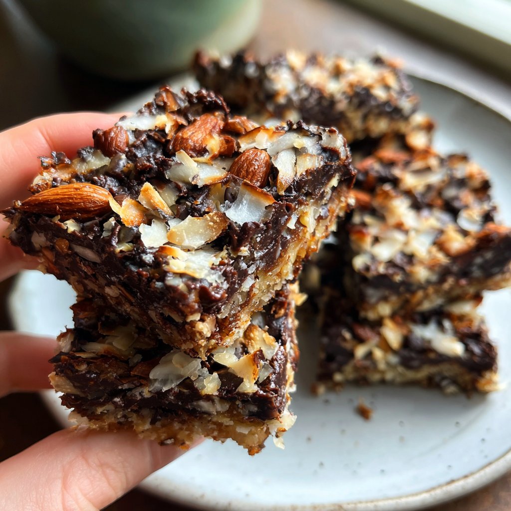 Chocolate Almond Coconut Squares