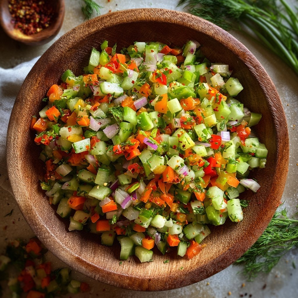 Celery Cucumber Crunch Salad