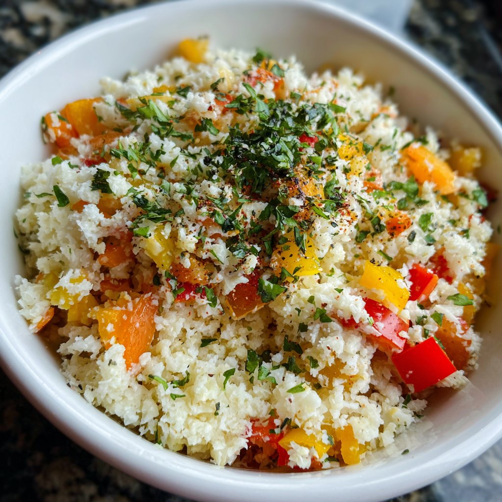 Healthy Dinner Cauliflower Rice Bowl