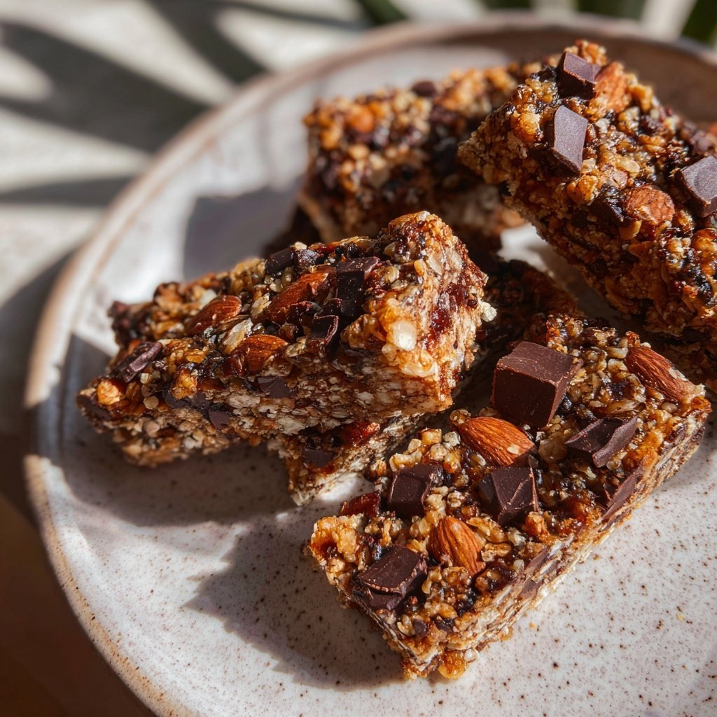 Chocolate Almond Coconut Energy Bars