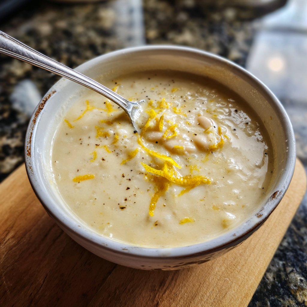 Creamy Lemon White Bean Soup